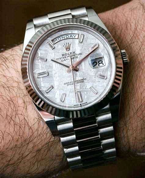 rolex oyster perpetual datejust meteorite|Rolex perpetual day date watch.